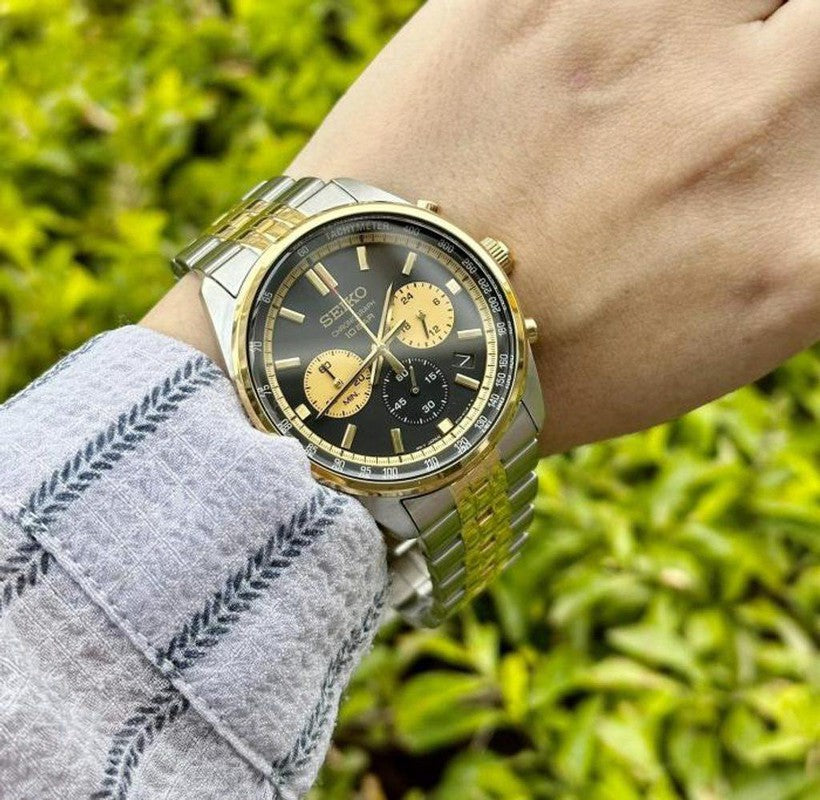 Seiko Two-Tone Sport Chronograph Watch - SSB430P1